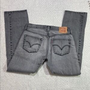 Levi’s 501 Vintage Faded Gray Button Fly Mens Tag Size 34 Distressed Streetwear